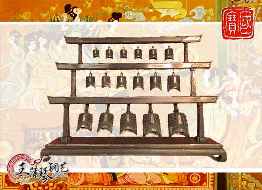 山東客戶定制17件古編鐘，迎賓編鐘古樂
