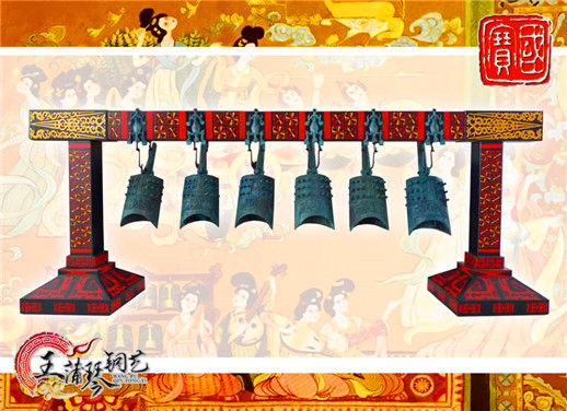 6件套仿古編鐘，小型特色樂器，民樂混音配套