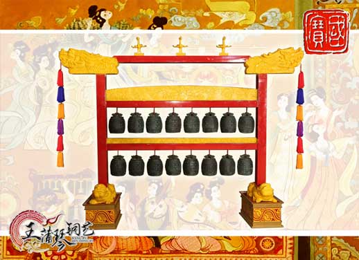 孔廟編鐘，清康熙銅鎏金八卦編鐘